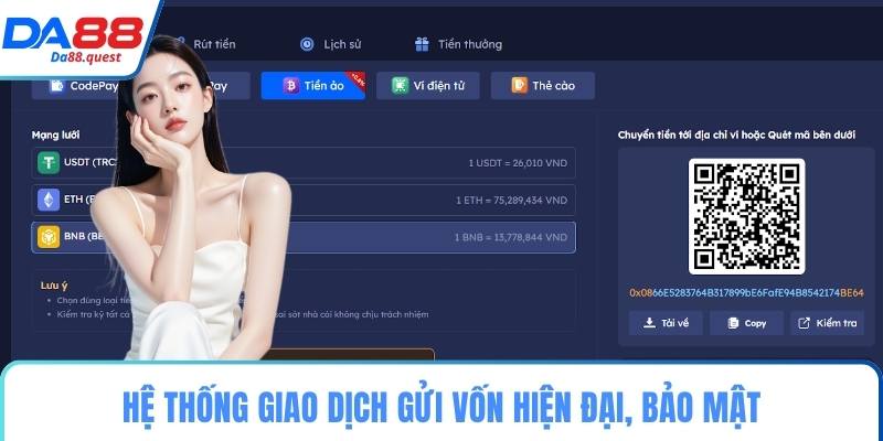 Hệ thống giao dịch gửi vốn hiện đại, bảo mật